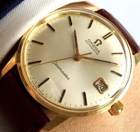 18k omega solid gold watch|omega seamaster 18k gold vintage.